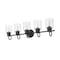 Z-Lite Kinsley 5 Light Vanity, Matte Black And Clear Seeded 340-5V-MB - alternate 4